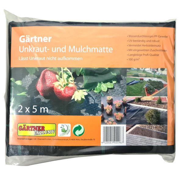 Gärtner Unkraut- und Mulchmatte 2x5m