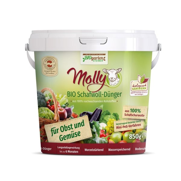 Molly BIO Schafwolldünger für Obst und Gemüse 850g