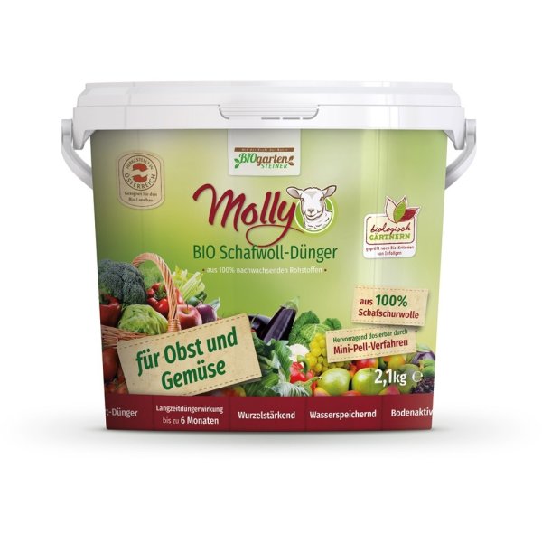 Molly BIO Schafwolldünger für Obst und Gemüse 2,1kg